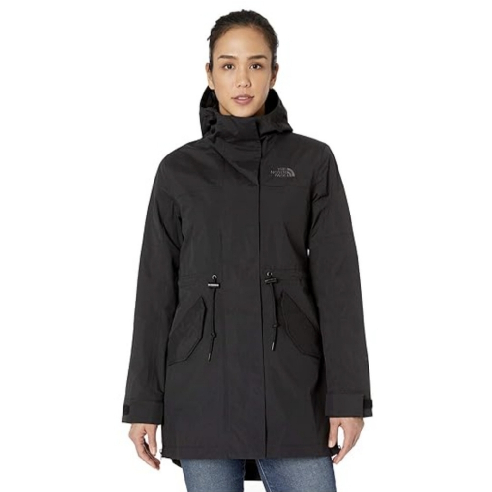 NWOT The North Face Metroview Trench Jacket Size Small Black